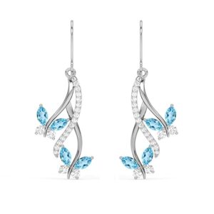 Clara 925 Sterling Silver Butterfly Pendant Earring Chain Bracelet Ring Jewellery Set | Rhodium Plated, Swiss Zirconia | Gift for Women & Girls